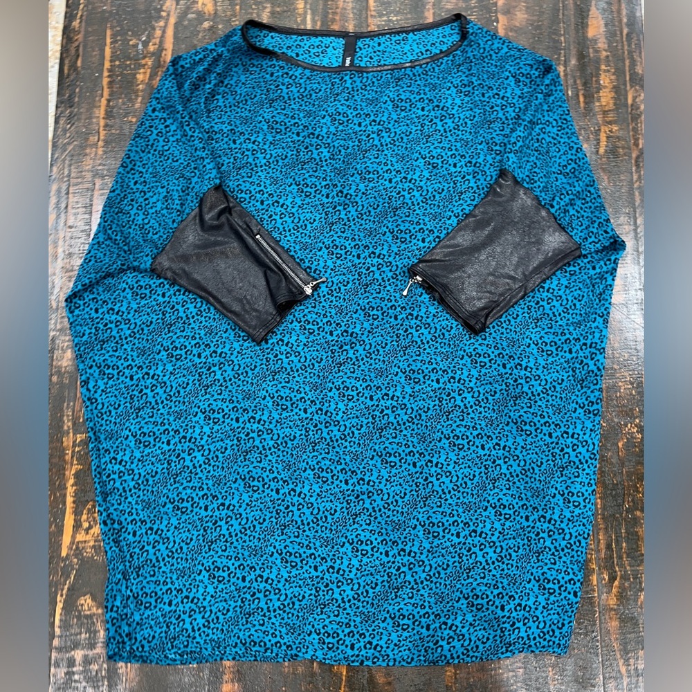 Cheetah Print Tunic Style Blouse